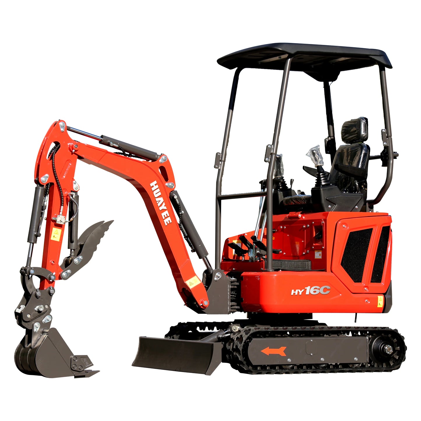 EX HUAYEE HY16C MINI EXCAVATOR W/ D722 KUBOTA ENGINE, HYDRUALIC THUMB, HYDRUALIC SWING BOOM. WITH WARRANTY