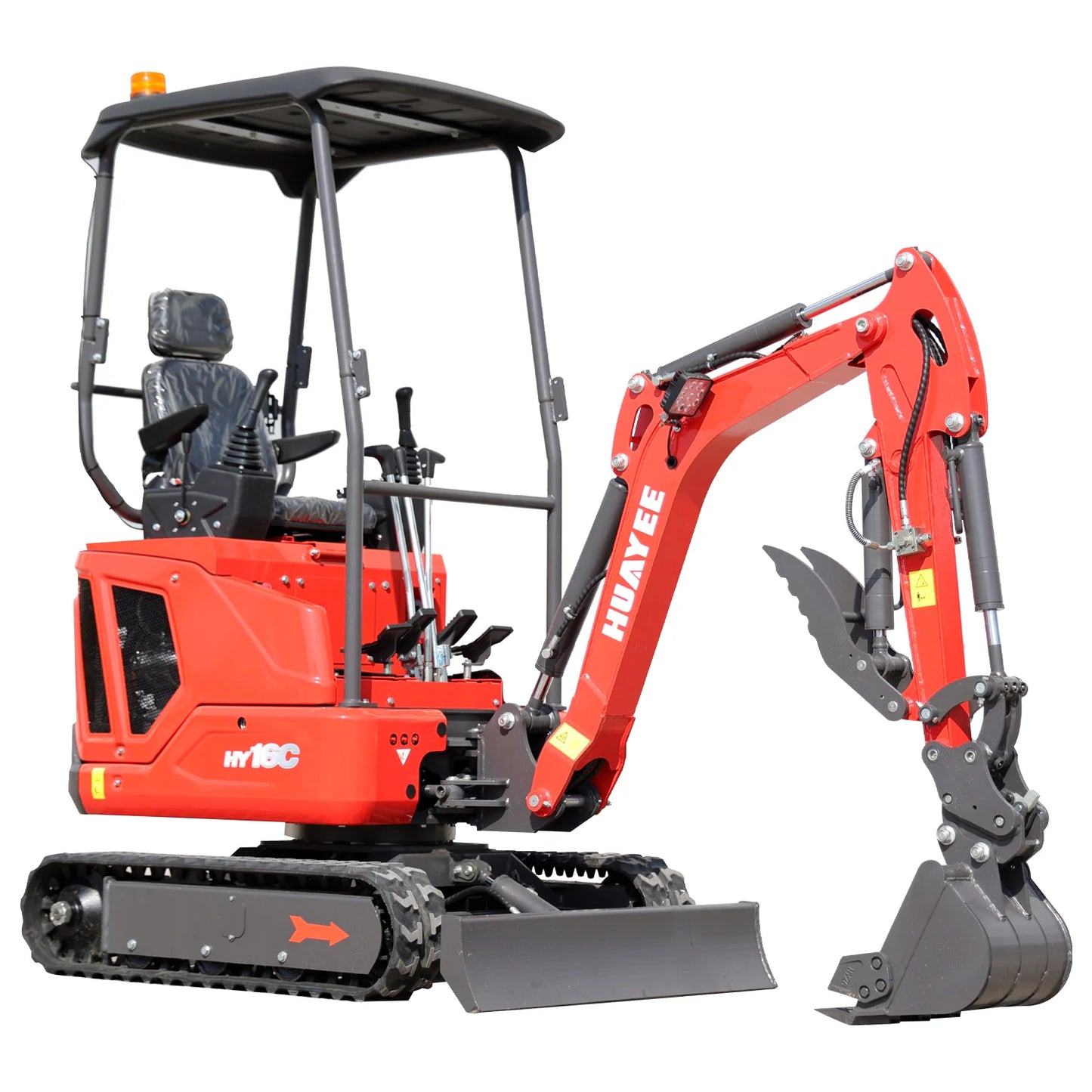 EX HUAYEE HY16C MINI EXCAVATOR W/ D722 KUBOTA ENGINE, HYDRUALIC THUMB, HYDRUALIC SWING BOOM. WITH WARRANTY