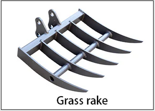 Huayee 20" Mini Excavator Rake With 25mm Pins