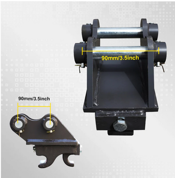 Huayee Manual Quick Coupler. Designed to work most mini excavator attachments with 25mm pins.