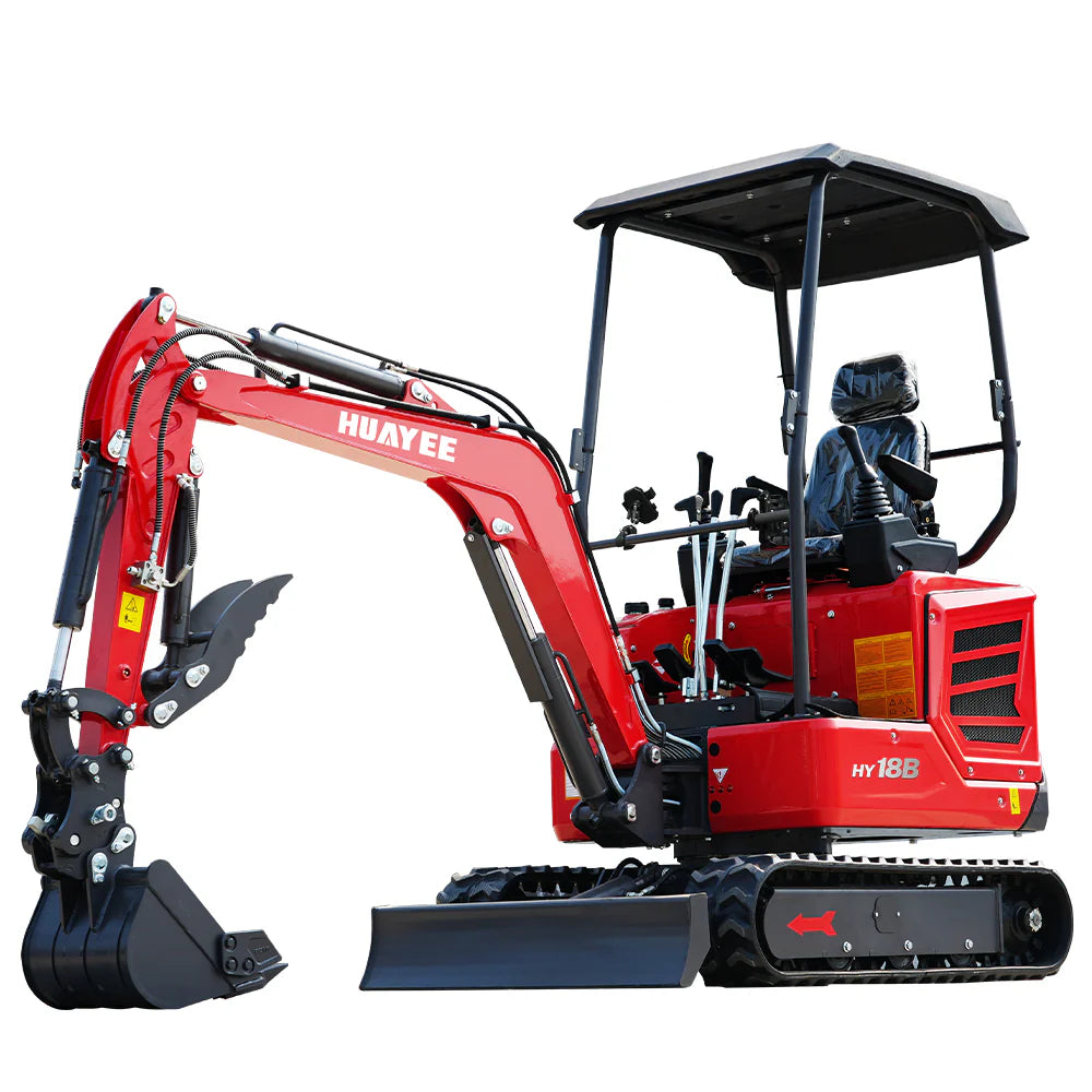EX HUAYEE HY18B MINI EXCAVATOR W/ KUBOTA D722 DIESEL ENGINE, HYDRAULIC THUMB, HYDRUALIC SWING BOOM. WITH WARRANTY