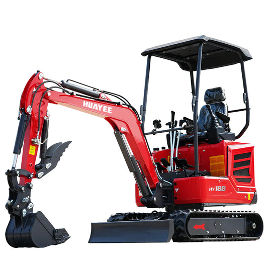 EX HUAYEE HY18B MINI EXCAVATOR W/ KUBOTA D722 DIESEL ENGINE, HYDRAULIC THUMB, HYDRUALIC SWING BOOM. WITH WARRANTY