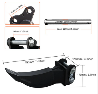 Huayee 18" Mini Excavator Ripper With 25mm Pins