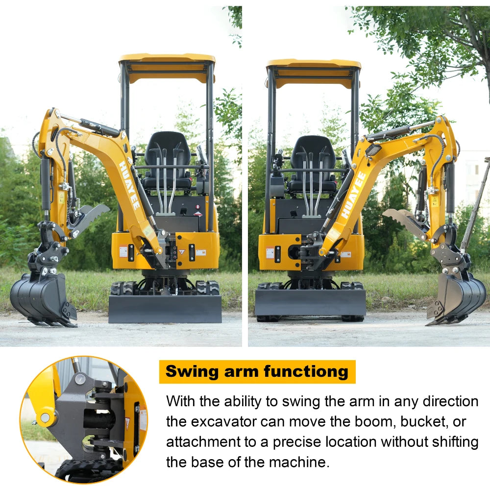 HUAYEE SHY12 MINI EXCAVATOR W/ KUBOTA D722. LOADED WITH FEATURES