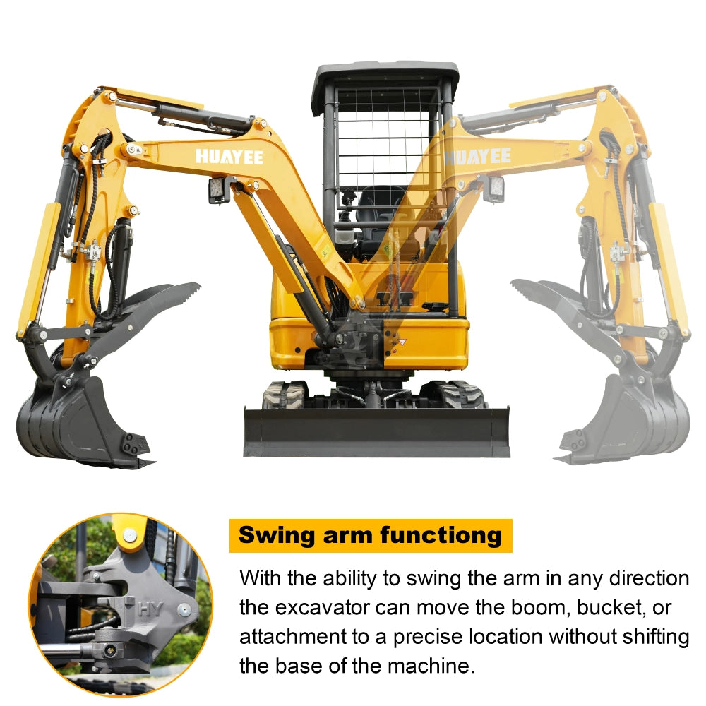 HUAYEE SHY27 MINI EXCAVATOR W/ KUBOTA D1105 ENGINE & LOADED WITH FEATURES